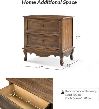 HULALA HOME Solid Wood End Table - Image 2