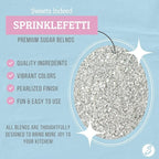 Sweets Indeed Sprinkles, Edible Sprinkle Sugar Mix, Perfect for Cake Decorations, Baking, Ice Cream, Cookies, Cupcake Topper, 5 ounces (Silver)