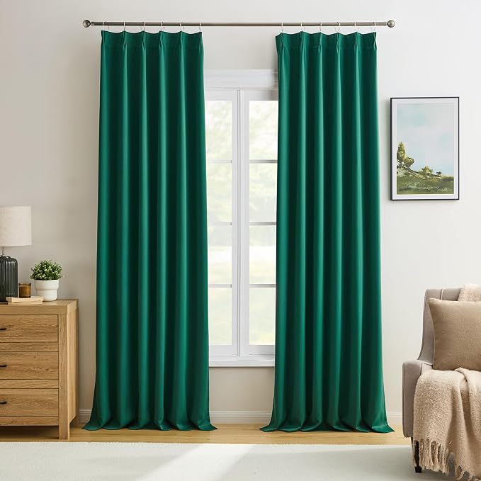 Dark Emerald/Hunter Green Curtains by KEQIAOSUOCAI