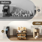 Coffee Pod Drawer Holder for K Cup, 56 Pods Capacity, 2 Tier Organizer for K Cup, Coffee Pod Organizer for Countertop, Space Saving, Easy Assembly, Rustic Brown KH28BRY1