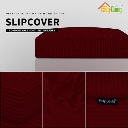 Easy-Going Stretch 1 Piece Loveseat Couch Cushion Cover - Image 3