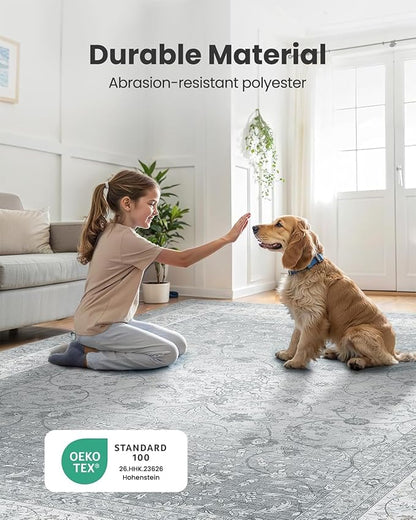 AMADA HOMEFURNISHING 9x12 Area Rugs, Washable Living Room Rug - Image 3