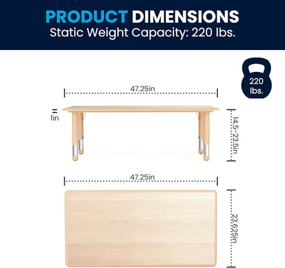 Flash Furniture Wren Adjustable Classroom Activity Table - Image 2