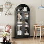 73" Black Metal Arched Display Cabinet by JAORD