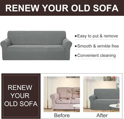 U-NICE HOME Loveseat Cover Stretch Couch Cover Sofa Slipcover, 1-Piece Sofa - Image 5