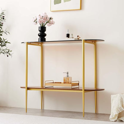 LumFurn Oval Glass Console Table - Image 4