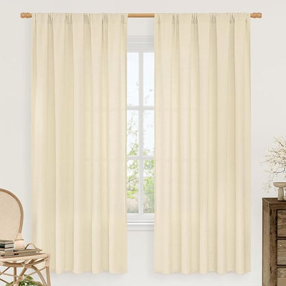Light Filtering 72 Inch Linen Curtains by LAMIT