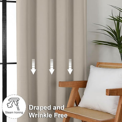 Simplebrand Ava Stone Short Blackout Curtains - Image 7
