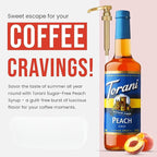Jimoco® Syrup Pump Dispenser + Torani® Sugar Free Peach Syrup, 25.4 oz - Coffee Syrup Pump & Flavoring Bundle