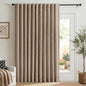 Linen Textured Blackout Sliding Door Curtains 84 Inches Long, Copper Brown | by 100BlackoutShield