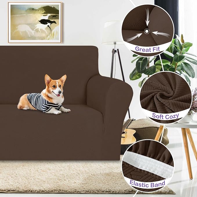 ZNSAYOTX Oversized Super Stretch Couch Cover, New Striped Sofa Covers - Image 2