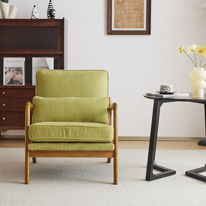 VINGLI Upgraded Premium Corduroy Accent Chairs Set of 2, Upholstered Arm Chair - Image 9