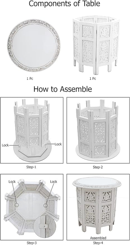 COTTON CRAFT Solid Wood Accent End Table - Image 9