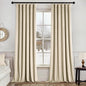 MIULEE Velvet Curtains 50W x 108L 2 Panels Beige Blackout Curtains | Luxury by MIULEE
