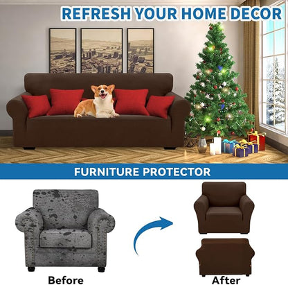 XINEAGE 2026 New Stretch Armchair Covers 1 Piece Chair Slipcovers Chair - Image 4