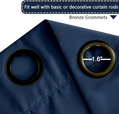 H.VERSAILTEX Blackout Patio Curtains 100 x 84 Inches - Image 3