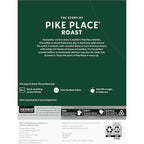 Starbucks K-Cup Coffee Pods, Medium Roast Coffee, Pike Place Roast For Keurig Brewers, 100% Arabica, 1 Box (22 Pods)