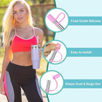 Reusable Stainless Steel Straws Set 6 PCS with 6 Silicone Tips, 2 Straw Brush, 1 Storage Case, Different Sizes of Metal Straws Reusable, Suitable for 14, 20, 30 oz Cups Tumbler，for Hot/Cold Drinks