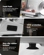 Meat Slicer Machine for Home, 200W Electric Deli Food Slicer with 2 Removable 7.5" Stainless Steel Blades & Tray, Adjustable Thickness, Child Lock Protection, Easy to Clean for Meat, Bread, Cheese