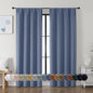 Simplebrand Ava Denim Blue Blackout Curtains by Simplebrand