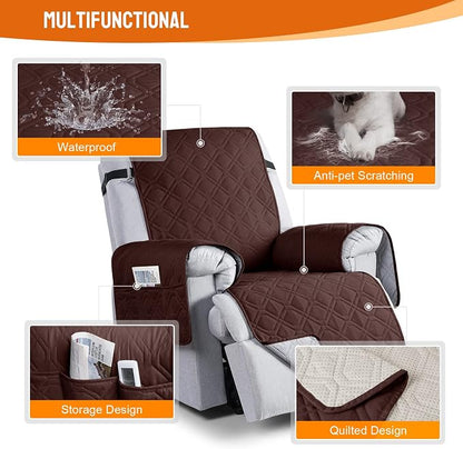 VANSOFY 100% Waterproof Recliner Chair Covers, Recliner Cover Non-Slip Dog - Image 7