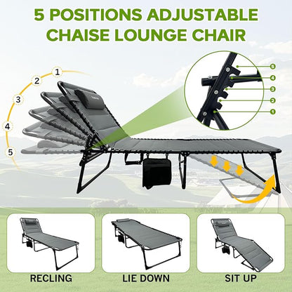 Outdoor Folding Lounge Chair - Image 4