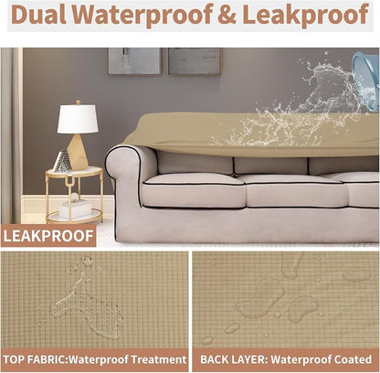 Easy-Going 100% Waterproof Chair Couch Cover, Stretch Jacquard Sofa Cover | - Image 3