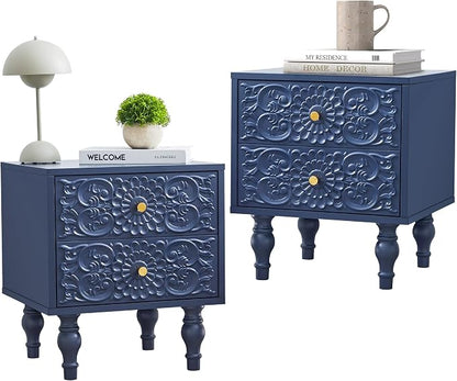 Nightstand, Farmhouse Bedside Table by Unknown