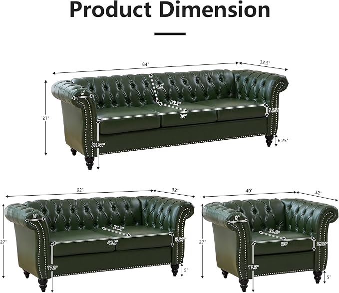 Mid-Century 2 Seater Sofa, Faux Leather Loveseat - Image 2