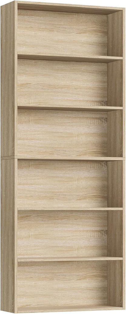 FOTOSOK 6-Tier Open Bookcase and Bookshelf, Freestanding Display Storage - Image 8