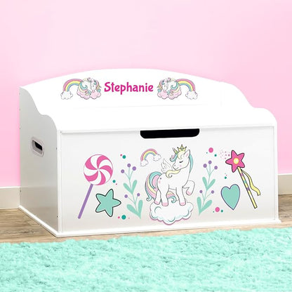 DIBSIES Personalized Creative Wonders Toy Box, Unicorns & Rainbows, 30 x 19.25 - Image 7