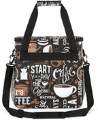 coffee cup coffee beans Coffee Maker Carring Bag Travel Carrying Storage Tote Bag Compatible with Keurig K-Mini or K-Mini Plus Portable Single Serve Coffees Brewer Case with Pockets for K-cup Pods