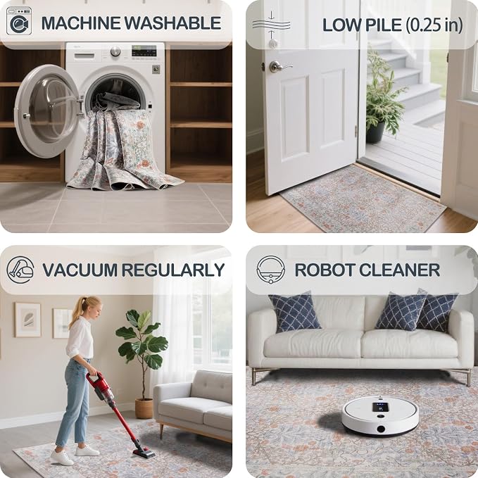 Washable 2'6" x 10' Runners for Hallways, Non Slip Long Floor Runner for Kitchen - Image 6