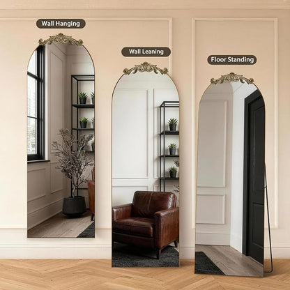 MISSDAY Vintage Baroque Full Length Mirror, Full Metal Frame Stand Up Retro - Image 8