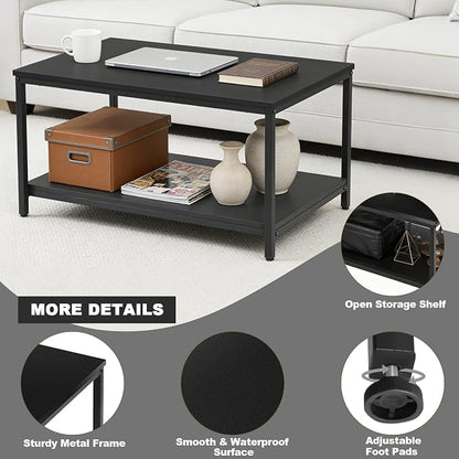 ZenStyle Industrial Coffee Table - Image 8