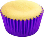 Standard Purple Foil Cupcake Liners Muffin Baking Cups for Party and More, 100-Count