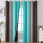 Brown and Teal Ombre Blackout Curtains by ESTELARTEXTILER