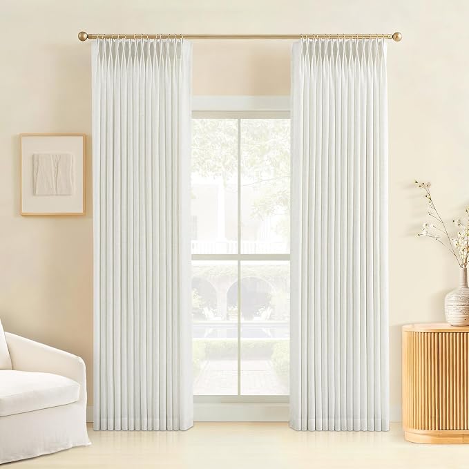 Liz Pinch Pleated Linen Curtains by THREEGIRLSHOME