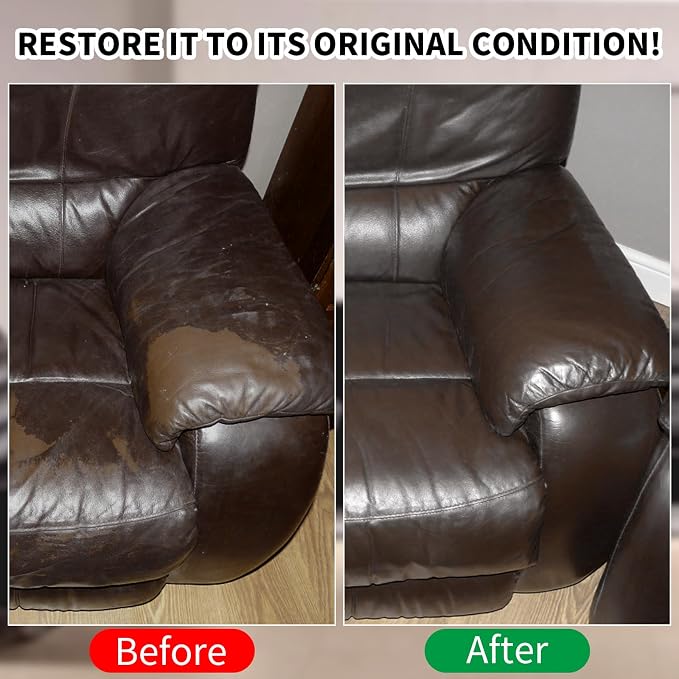 Leather Recoloring Balm, 8.5oz Leather Color Restorer, Dark Brown Leather - Image 5