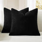 MIULEE Black Chenille Couch Throw Pillow Covers, 18x18 | Set of 2, Soft by MIULEE