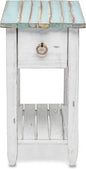 Sea Winds Trading Picket Fence Chairside Table Kiln-Dried Solid Wood Distressed by LineageCollections