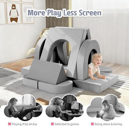 Kids Modular Play Sofa Convertible Foam Play Mat, Transformable Into a Game - Image 6