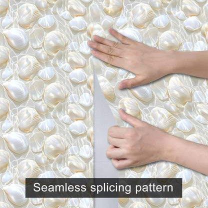HOMETITUTE Pearl Pattern Wallpaper Peel and Stick Self Adhesive Vinyl Wall - Image 4