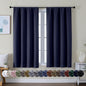 Simplebrand Ava Navy Blue Short Blackout Curtains by Simplebrand
