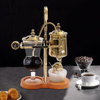 LYNICESHOP Belgian Coffee Pot, Gold Belgium Royal Family Balance Syphon Coffee Tea Pot Maker Coffee Machine Set Belgium Luxury Royal Family Balance Syphon Siphon Coffee Maker