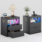 WOOVIVS Modern Nightstand Set of 2 by WOOVIVS