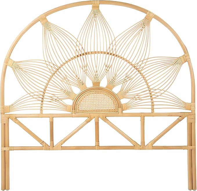 Kouboo Sunflower Rattan Queen Headboard Bedroom Bedroom Furniture Headboard by KOUBOO