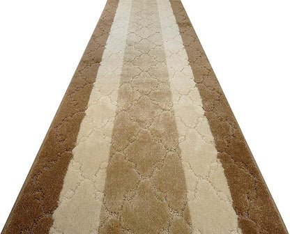 Custom Length Hallway Runner Rug, Slip Resistant, Trellis Beige, 26 Inch X 29 - Image 6