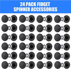 NiArt Fidget Spinner Toy DIY Bearing with Caps Set 24-Pack, MR137 0.5" Single-Sealed Chrome Steel Bearing Balls Replacement High Speed 13mmx7mmx4mm Epoxy Resin Casting Craft Skateboard Stress Reliever