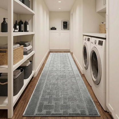 Runner Rug 32 ft, Extra Long Non-Slip Washable Rug, Rubber Backing, Rolled in - Image 9
